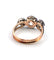 Bague 54 Bague en or rose et argent sertie de diamants Old Mine de 2,95 ct 58 Facettes