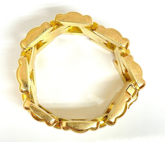Bracelet Bracelet Tank 113 grammes en or jaune 18 carats 58 Facettes