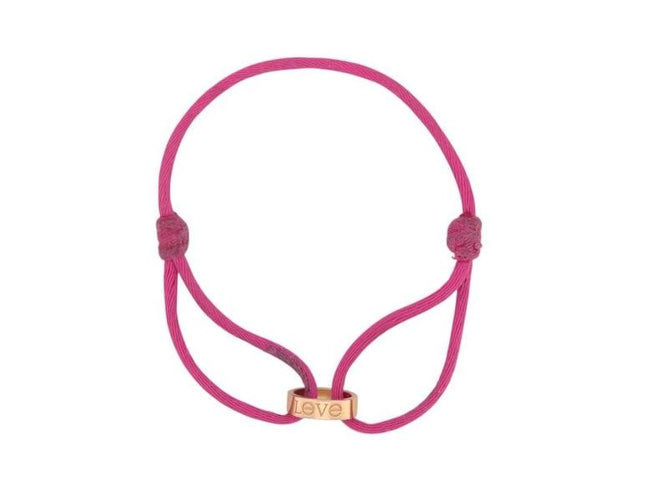 Bracelet bracelet CARTIER love anneau or rose sur cordon or rose 18k 13-24cm boite 58 Facettes 266940