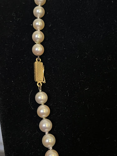 Collier Collier choker perles de culture blanches fermoir or  50,5 cm 58 Facettes