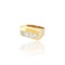 Bague 50 Bague tank or jaune diamants 58 Facettes