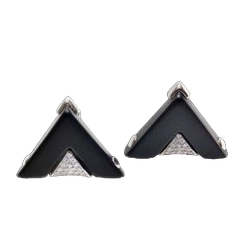 Boucles d'oreilles Boucles d'oreilles avec diamants en onyx 58 Facettes MG-201033