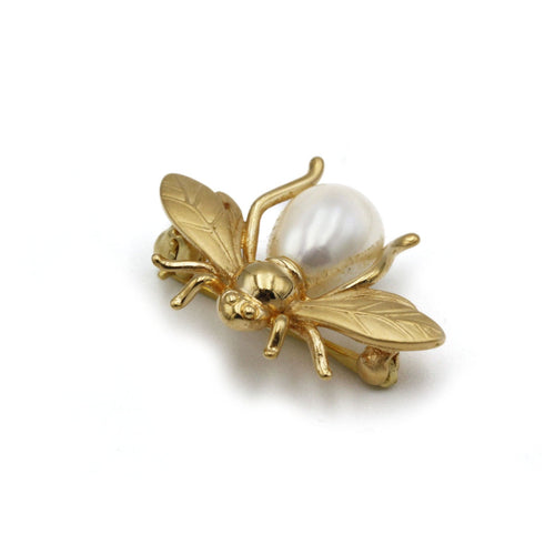 Broche Broche Abeille - Or & perle 58 Facettes 250045R