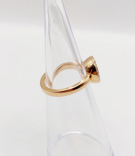 Bague 48 Chopard - Bague Happy Diamond pavée de diamants en or rose 18k 58 Facettes A06339