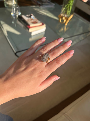 Bague 55 Bague - Or jaune et blanc et diamants 58 Facettes 1026