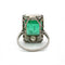 Bague 53 Bague art déco - émeraude colombienne 7.99 carat sur or et platine 58 Facettes 1204