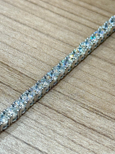 Bracelet Bracelet tennis or blanc et diamants 58 Facettes