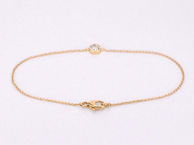 Bracelet Bracelet en or rose avec diamant de 0,10 carat 58 Facettes 2236