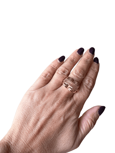 Bague 56 Bague Tank en Or Rose 1950 58 Facettes 1.0002239/1