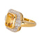 Bague 53 Bague Or jaune Citrine, Diamant 58 Facettes 4445903CN