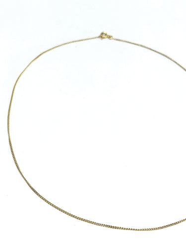 Collier Chaîne maille gourmette en or jaune 18 carats 43,5 cm 58 Facettes