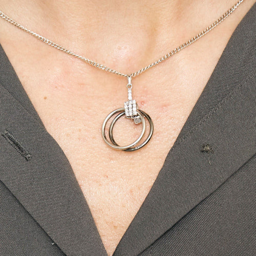 Pendentif Pendentif Papillon Encerclé Or Blanc 58 Facettes LP1306/17