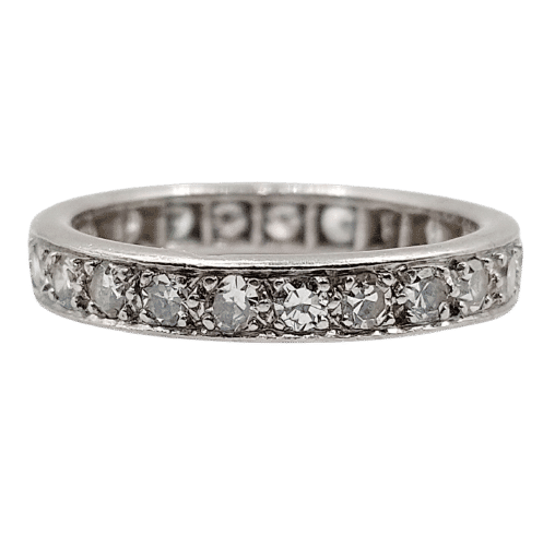 Alliance américaine Art Déco Platine et 0,66 carats de diamants 58 Facettes A06233