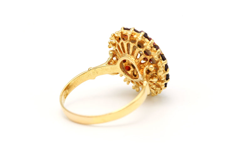 Bague 60 Bague en or jaune sertie de grenats 58 Facettes 22327