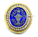 Broche Broche en or jaune , perles fines, diamants, émail bleu vers 1860 58 Facettes AB440