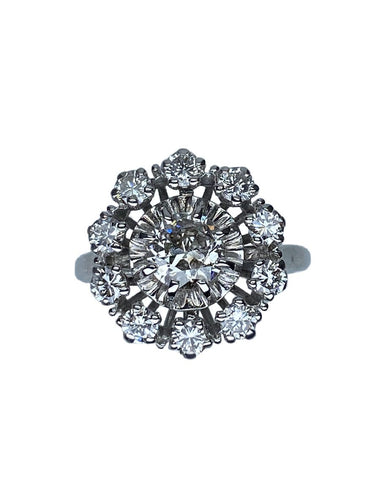 Bague 51 Bague marguerite, diamants 58 Facettes AB15