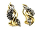 Boucles d'oreilles GILBERT ALBERT. Boucles d'oreilles 2 ors 18K et diamants 58 Facettes