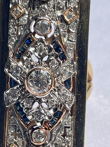 Bague 54 Rare bague Art Déco diamants 58 Facettes