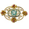 Broche BROCHE DU DÉBUT DU XXE SIÈCLE, ÉPOQUE 1900-1910, avec TURQUOISE et SPINELLE SYNTHÉTIQUE 58 Facettes Q341B