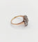 Bague 54 Bague marquise antique en or rose 18k et argent, diamant et diamants roses 58 Facettes A06417