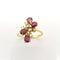 Bague 54 Bague en or jaune rubis et diamants 58 Facettes