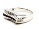 Bague 54 Bague Tank Or blanc Rubis, Diamant 58 Facettes 1888306CN