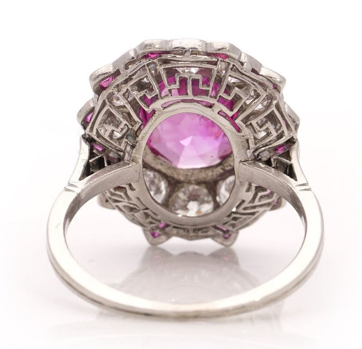 Bague 55.5 Bague ancienne edouardienne No Heat 2.25 carats rubis de Birmanie et diamants 58 Facettes JD-00k11