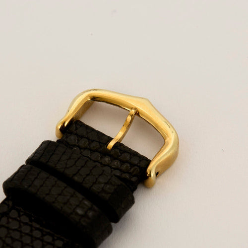 Montre Cartier - Montre Modèle "Tank Must" en argent, plaqué or et cadran noir. 58 Facettes