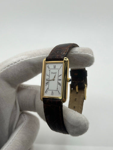 Montre Piaget Tank Allongée Or Jaune 18K 9228 58 Facettes