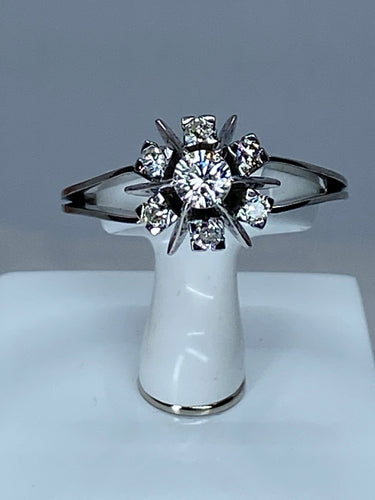 Bague 59 Bague Margueritte en Or blanc & Diamants 58 Facettes