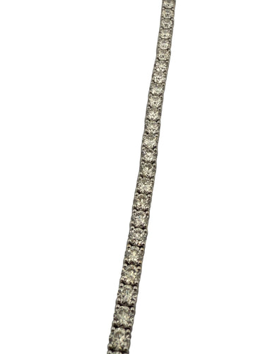 Bracelet Rivière de diamants exceptionnelles , or blanc 18 carats 58 Facettes