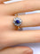 Bague 53 Bague marguerite en or, saphir et diamants 58 Facettes AB572