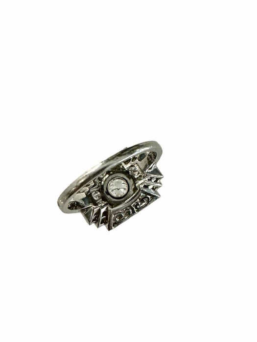 Bague 54 Bague Art Deco en Platine et Diamants 58 Facettes