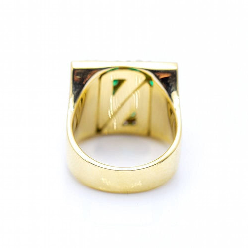 Bague 53 Bague en or avec diamants et émeraudes 58 Facettes N102918EJ