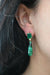 Boucles d'oreilles Boucles d'oreilles agate verte et malachite ornées de diamants 0,14 carat 58 Facettes