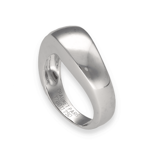 Bague 54 Bague Chaumet Collection Valse en or gris 18k - 1995 - Taille 54 - Papiers d'origine 58 Facettes FB10102