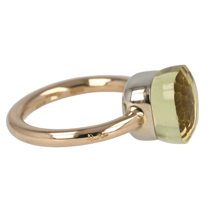 POMELLATO - anillo Nudo prasiolita oro rosa