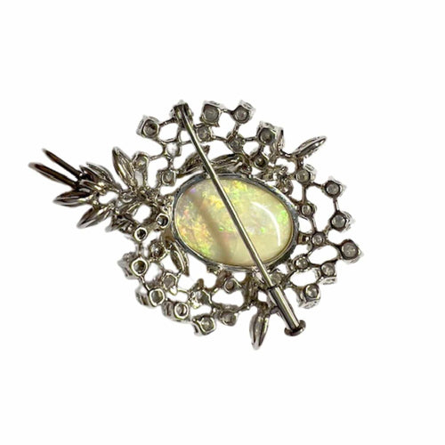 Collier Broche et pendentif contemporains en or, diamant et opale des années 1950 58 Facettes Q33B