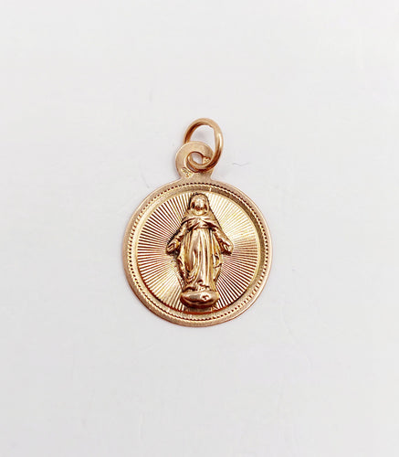 Pendentif Petite Médaille religieuse victorienne or rose 58 Facettes A05385