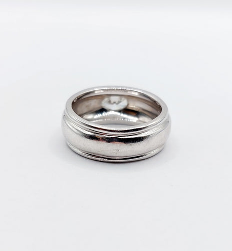 Bague 51 Boucheron - Bague Axelle bombée en or blanc 18k et diamant ovale 0,40 carat 58 Facettes A06571