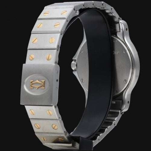 Saat Cartier Santos Ronde Octagon 18 Ayar Sarı Altın ve Çelik 58 Facettes MT45328