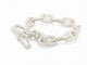 bracelet HERMES chaine d'ancre gm h101672b 12 maillons argent 70gr