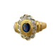 Bague 52 Bague Marguerite en or jaune saphir et diamants 58 Facettes MRS