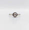 Bague 53.5 Bague solitaire Art Déco or blanc diamant taille ancienne 0.35 carat 58 Facettes A06275