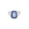 Bague 53,5 Bague en or blanc, saphir et diamants 58 Facettes LJ21