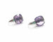 Boucles d'oreilles Boucles d'oreilles en or blanc avec améthyste 58 Facettes 6587