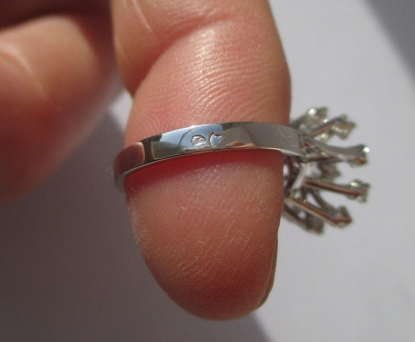 Bague 51 Bague marguerite fleur or blanc platine diamants 58 Facettes