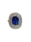 Bague 53 Bague en or blanc 18k saphir et diamants 58 Facettes