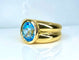 Bague 52 Bague en or jaune et topaze bleue 58 Facettes AB611