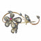 Broche Beauté épanouie : la broche victorienne en forme de branche de fleur en or rouge et argent 58 Facettes 23031-0050